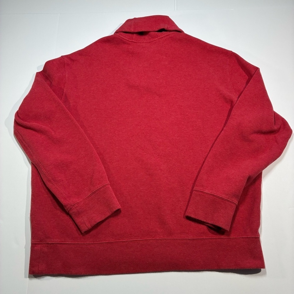 Polo Ralph Lauren Shawl Collar Sweater Size XXL Red Knit Button Cotton Classic - Picture 5 of 7